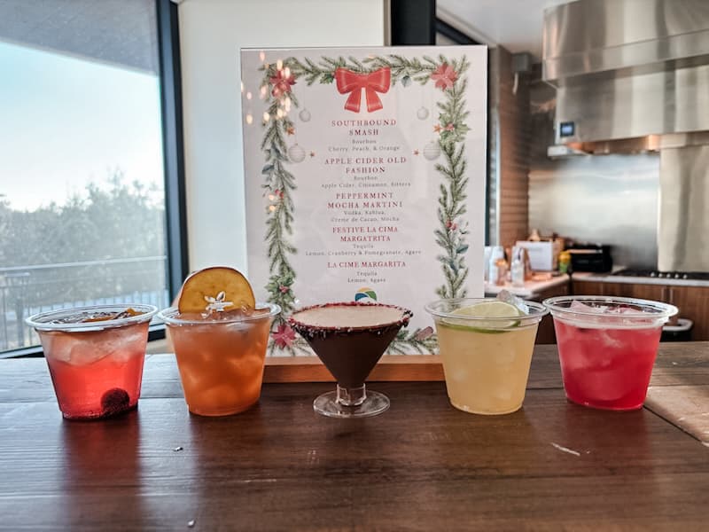 Southbound Sips holiday cocktail menu lineup