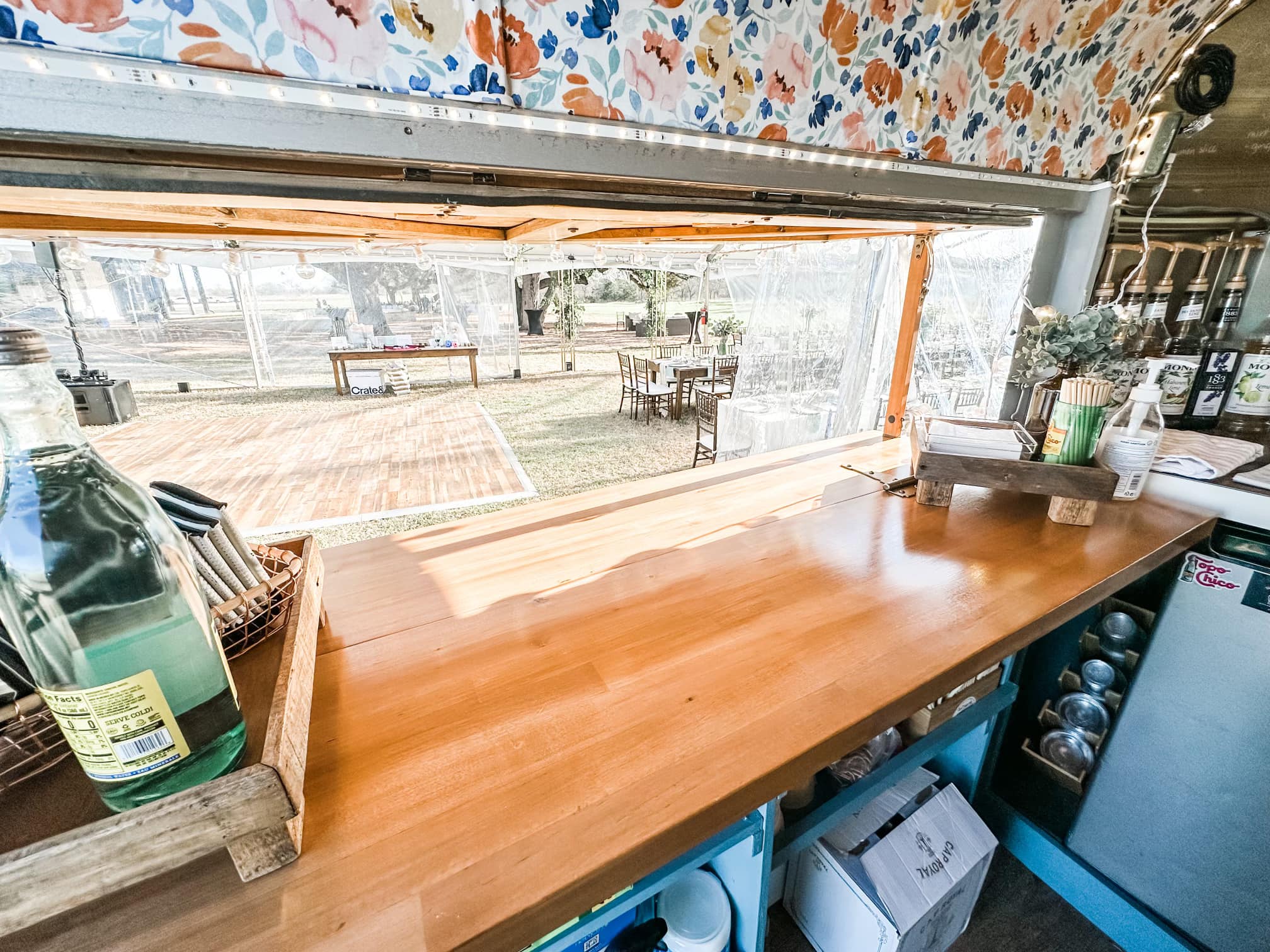 Southbound Sips mobile bar interior