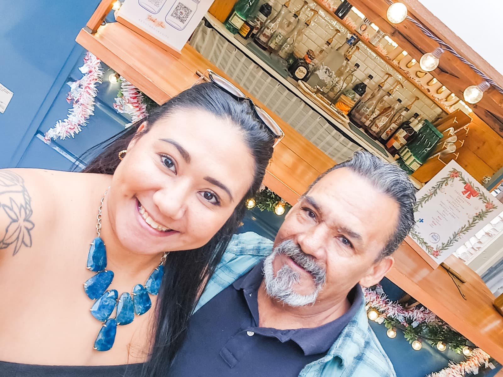 Southbound Sips owners at the mobile bar trailer